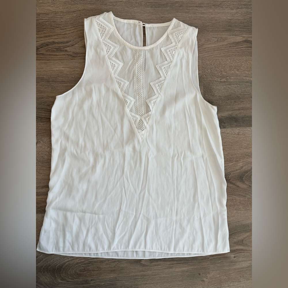 RAMY BROOK top white blouse Betty Sleeveless Crochet